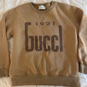 GUCCI light brown sweatshirt size medium